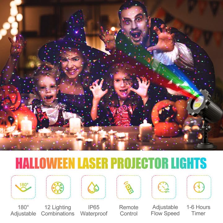 Halloween Christmas Laser Lights Projector Outdoor with Remote Z866