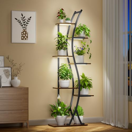 Plant Stand Indoor with Grow Lights, 7 Tier Tall Metal Shelf, 62" A3308