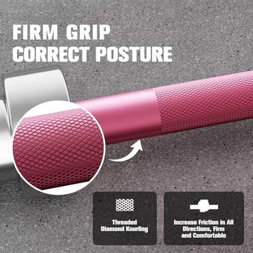 RITFIT Olympic Barbell 4ft/6ft 2 Inch Weight Bar for Strength Training, 500lbs Capacity F369