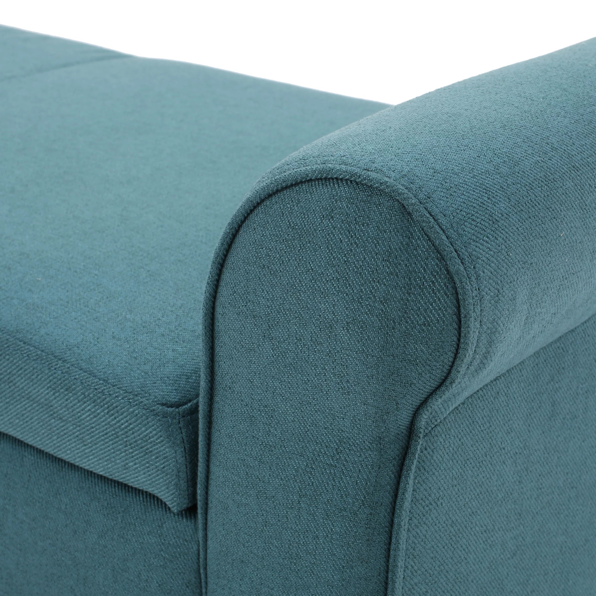 Noble House Haynes Upholstered Storage Ottoman, Dark Teal S1654