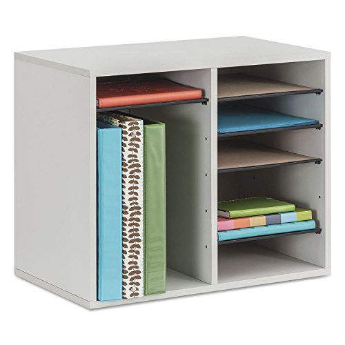 Safco Wooden Paper and Mail Organizer, Adjustable Shelves, Stackable B285