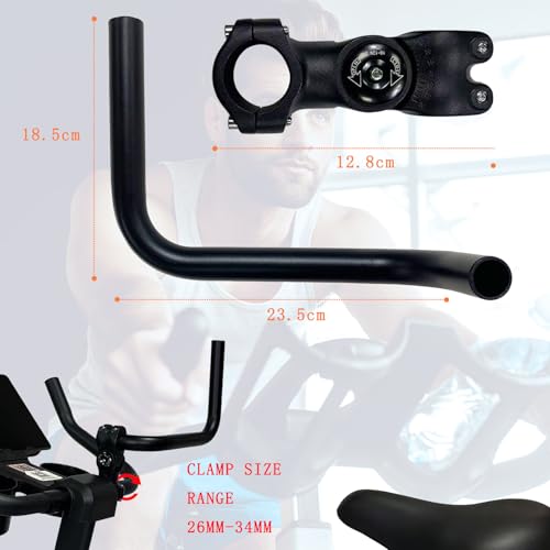 Handlebar Extender for Peloton Indoor Exercise Bikes, Sheep-horn with Black Tapes & Grips F973