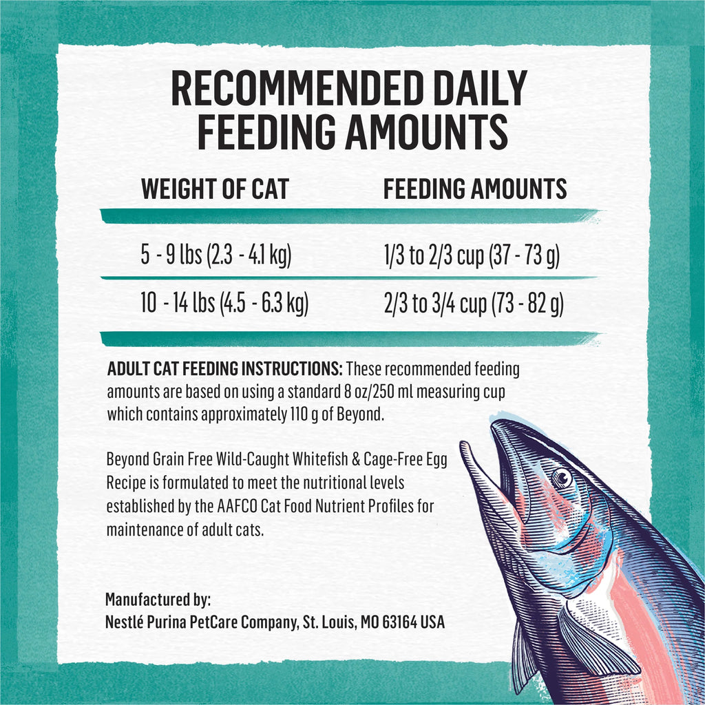 Purina Beyond Grain Free Natural Dry Cat Food, Whitefish & Egg Recipe, 5 lb. Bag G683