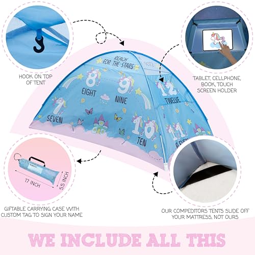 Pink Unicorn Kids Bed Tent Twin Size for Girls and Boys O622461