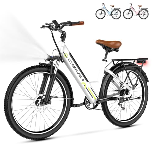 1000 Peak Electric Bike for Adults, 80 Miles Removable Battery, 26" 7-Speed D960