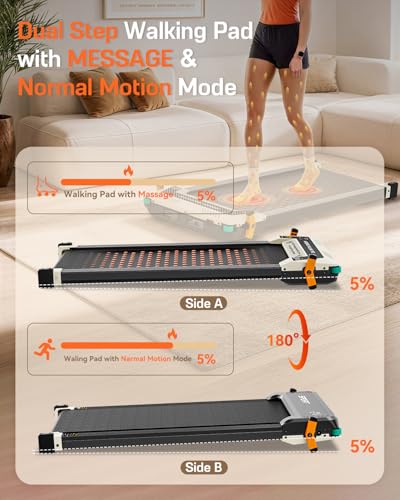 Akluer Walking Pad with Incline, 2.5 HP Under Desk Treadmill for Home L144230