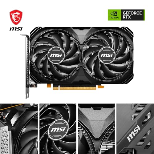 MSI GeForce RTX 4060 Ventus 2X Black 8G OC Gaming Graphics Card A74213