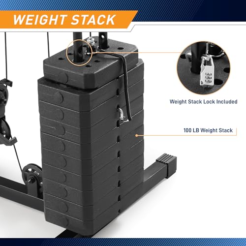 Marcy Multifunctional Workout Station Home Gym with 200lbs Weight Stack N979142