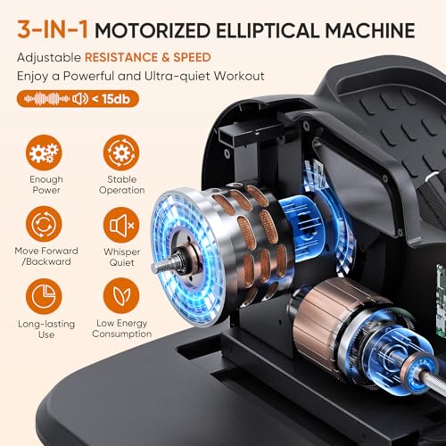 Dripex Under Desk Elliptical Machine, 3-in-1 Electric Leg Exerciser with Remote Q813825