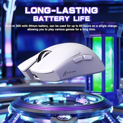 Attack Shark X11SE Wireless Gaming Mouse, Tri-Mode 22K DPI, 59g, Berry Red Y3775