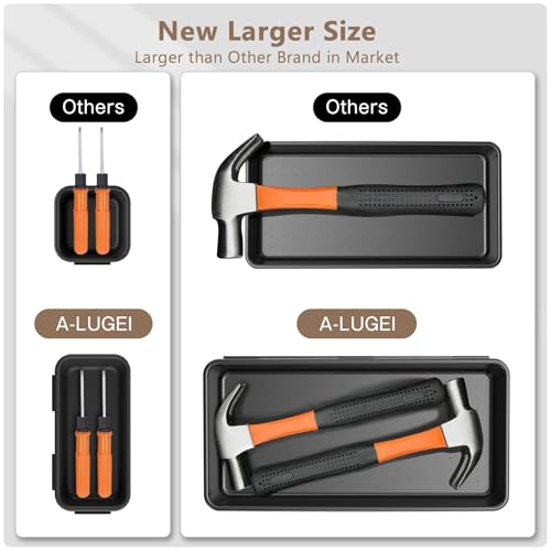 A-LUGEI 69Pcs Tool Box Organizer Tray Divider Set, Black Desk Drawer Organizer A217