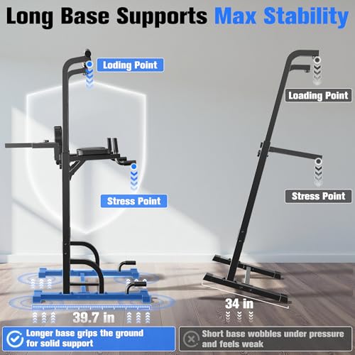 Sportsroyals Pull Up Bar Dip Station Power Tower Home Gym Strength Training Equipment R739989