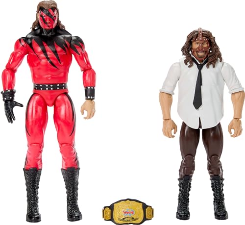 Mattel WWE Main Event Championship Showdown 2-Pack Action Figures & Accessory, Series #20 ‘Dirty’ Dominik Mysterio vs Rhea Ripley Collectible Set