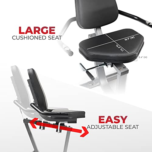 Sunny Health & Fitness Smart Recumbent Bike with Arm/Leg Exercisers Y339411