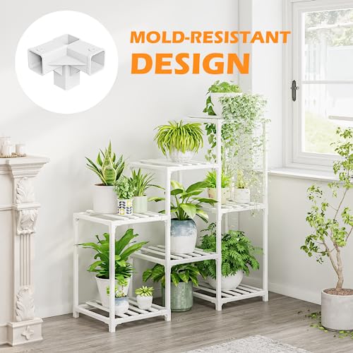 Bamworld Plant Stand Indoor Outdoor Wood Plant Rack 3 Tier Ladder D51744