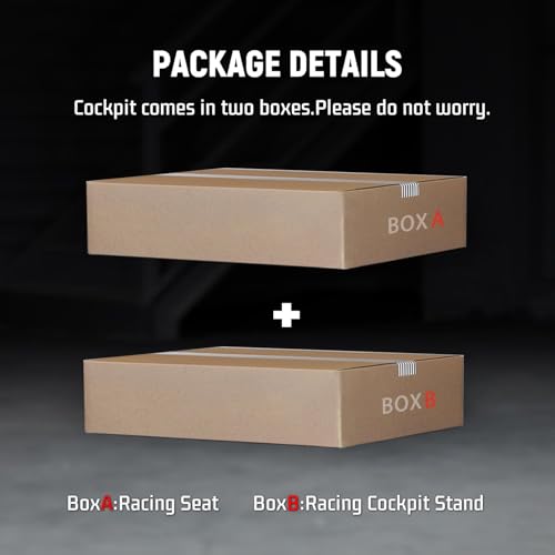 Dardoo G29 Adjustable Gaming Sim Cockpit with Red Seat U47373