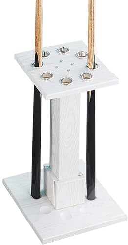 Freestanding Wooden Pool Cue Rack Stand Holds 8 Cues Y773522
