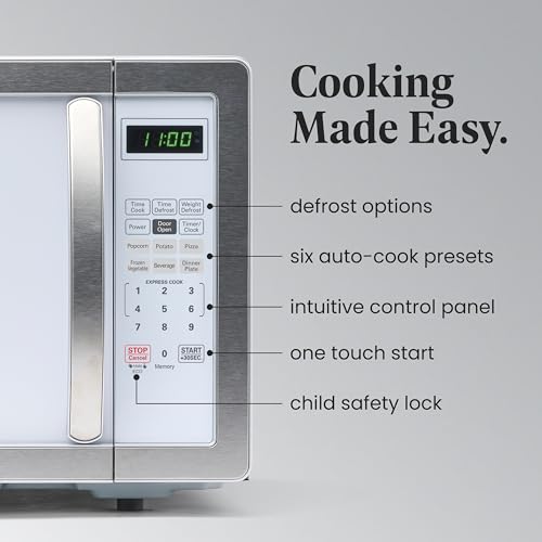 Farberware Countertop Microwave 1000W 1.1 cu ft Black Stainless Steel P5805