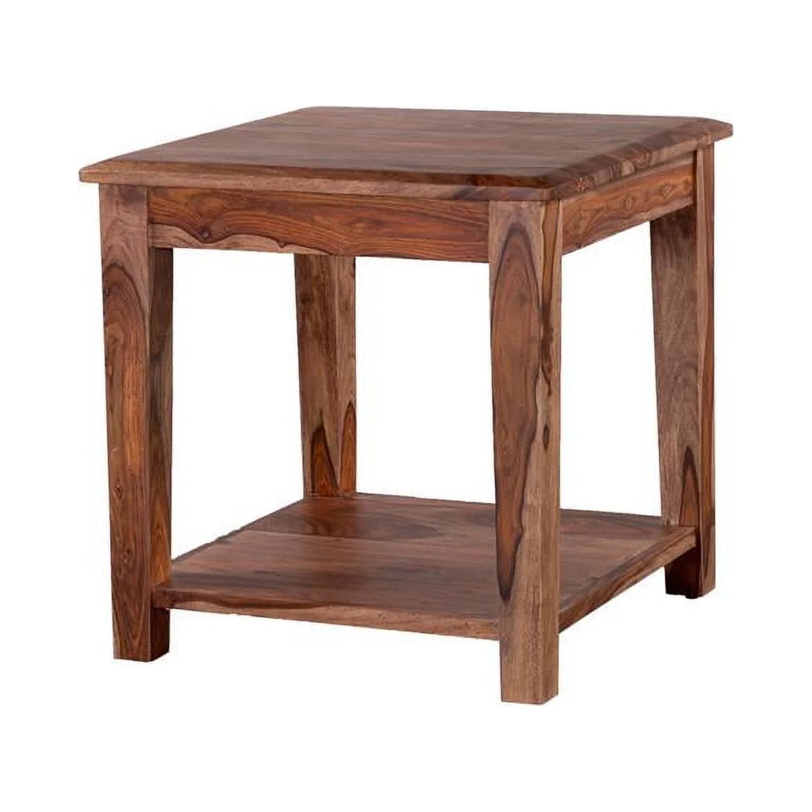 Hawthorne Collections Sonora Solid Sheesham Wood End Table Brown E755543