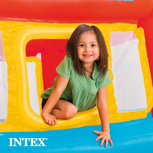 Intex Inflatable Jump-O-Lene Trampoline Bounce House with Crawl-Thru Door & Net N630746