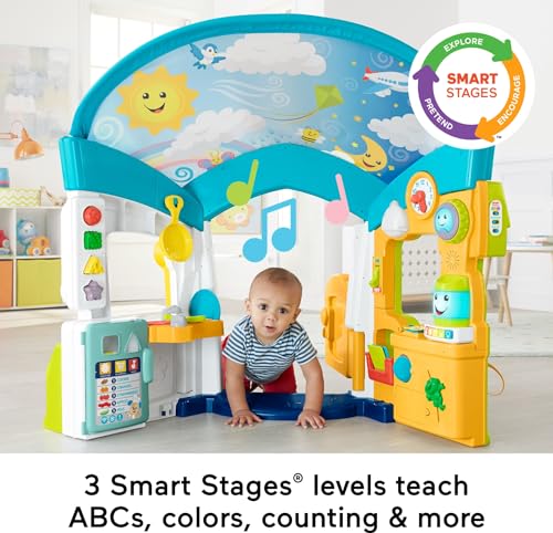 Fisher-Price Laugh & Learn Smart Learning Home Playhouse with Lights Sounds Activities for Infants Ages 6+ Months M9763