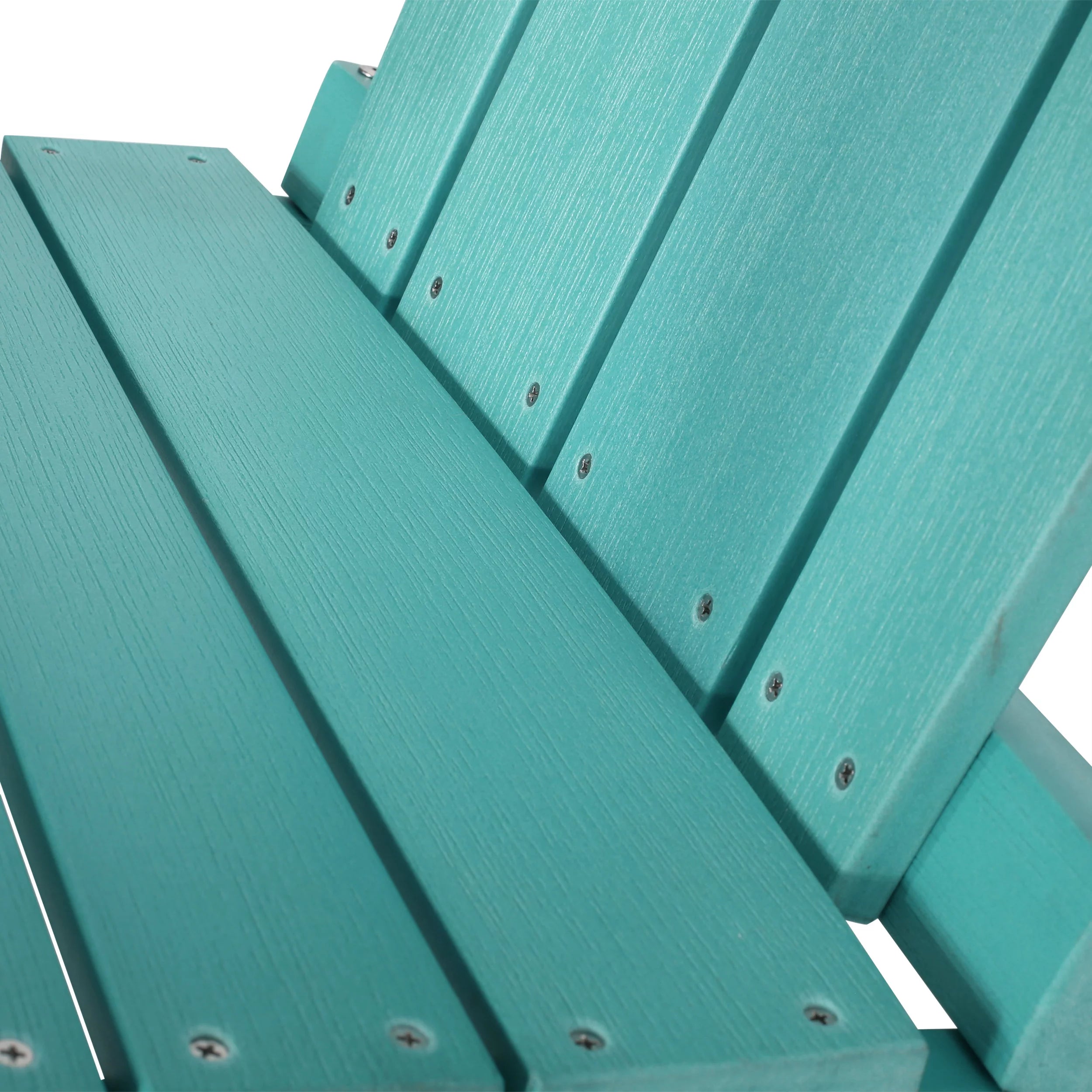 Noble House Culver Faux Wood Slat-Backed Adirondack Chair, Teal, Set of 2 P6416