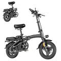 Electric Bike for Adults Peak 500W, 23MPH Max Speed Folding Electric Bicycles, 14" Mini Ebike Pedal Assist, 30° Uphill Shock Absorbers E-Bike, 48V12AH Removable Battery, Top 38 Miles PAS Range