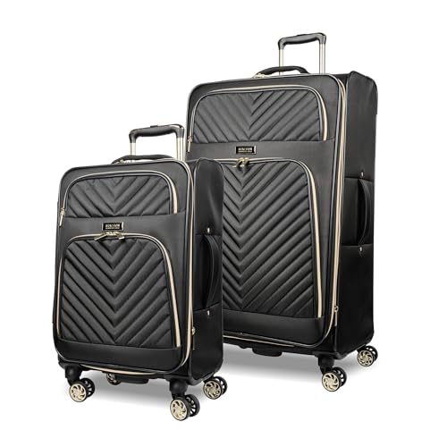 Kenneth Cole REACTION Chelsea Chevron Quilted Luggage, Black, 24-Inch V572