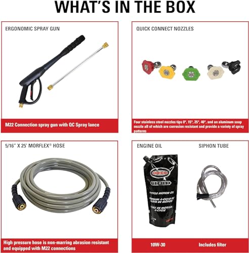 Simpson 61014 3500 PSI Gas Pressure Washer with Honda GX200 R714668