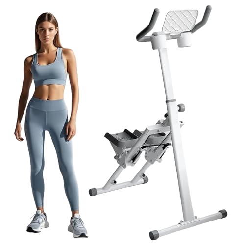 Folding Stair Stepper with Handle, 242LBS Load, Adjustable Step Angle F772193