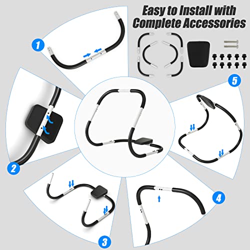 GYMAX Ab Cruncher Abdominal Trainer with Padded Headrest for Core Muscle Home Gym B873