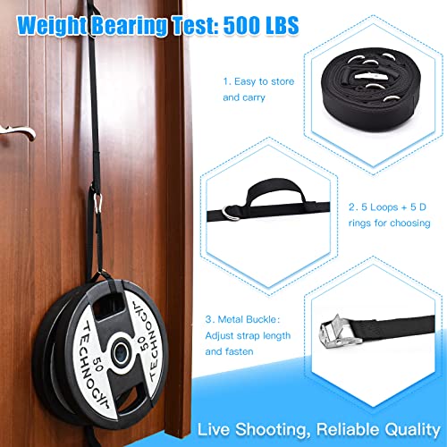 Brebebe Door Anchor Strap for Resistance Bands, Multi Point Gym Attachment, Home Fitness Equipment U4872