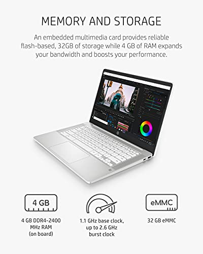 HP 15.6 HD Premium Chromebook, Intel Celeron, 8GB RAM, 64GB SSD, Chrome OS, Arctic Silver V28525