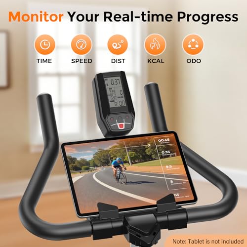 YOSUDA Magnetic Exercise Bike with Bluetooth, 350LB Capacity Indoor Cycling Bike D61153