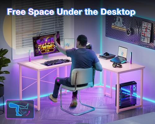 Casaottima L Shaped Gaming Desk Corner Desk for Home Office, 51 Inch, Black M173778