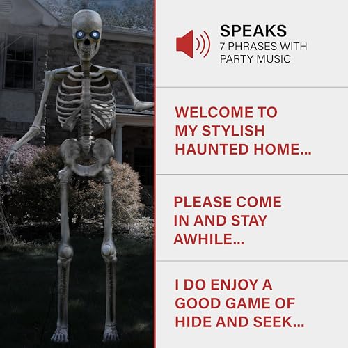 Haunted Hill Farm Motion-Activated 7.5-Ft. Smoldering Ghoul Animatronic Halloween Decoration N1475