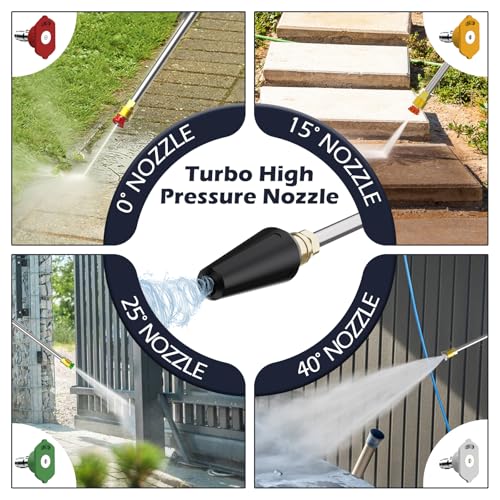 Electric Wall Mounted Power Washer 5000 PSI 3.4 GPM with Retractable Hose J43552