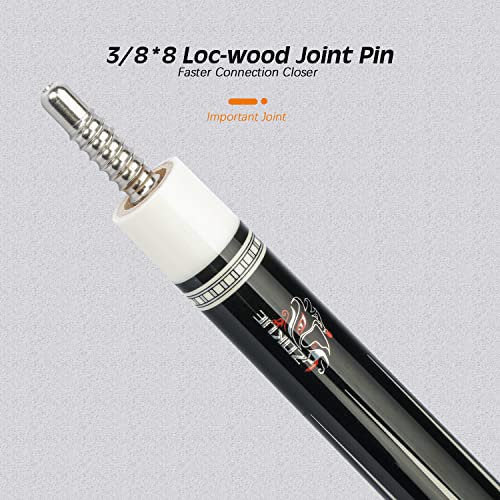 KONLLEN Pool Cue Stick Canadian Maple Billiard Cue Set with Extension and Case I6357