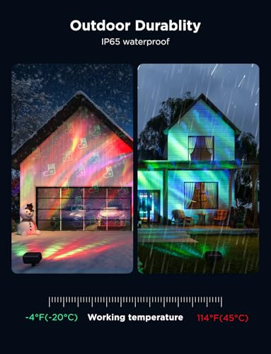 Govee Outdoor Projector Light, Laser and Aurora Star Projector with 16 RGB Patterns Z2134