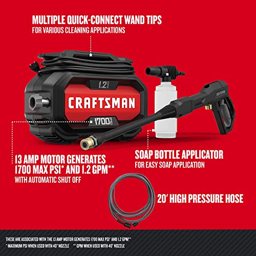 CRAFTSMAN Electric Pressure Washer 2100 PSI Corded CMEPW2100 S611