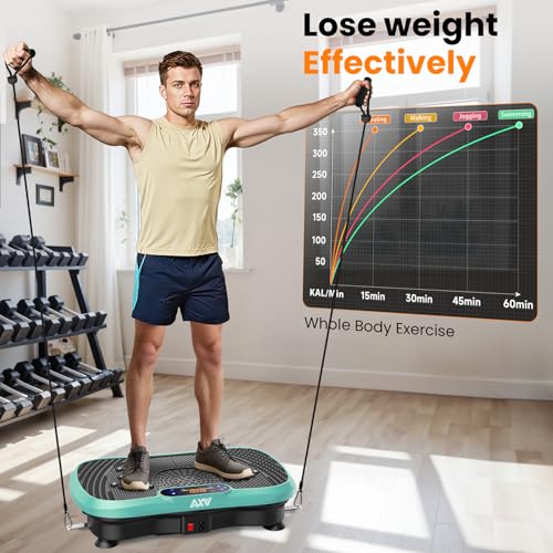 AXV Vibration Plate Fitness Platform Exercise Machine for Full Body Workout Q37919