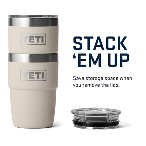 YETI Rambler 8 oz Stackable Cup, Stainless Steel, Vacuum Insulated with MagSlider Lid S120489