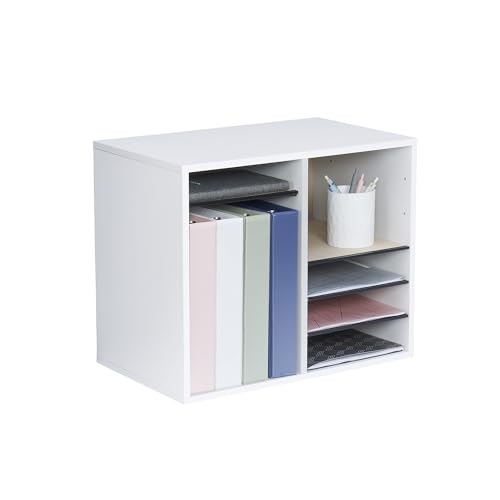 Safco Wooden Paper and Mail Organizer, Adjustable Shelves, Stackable B285