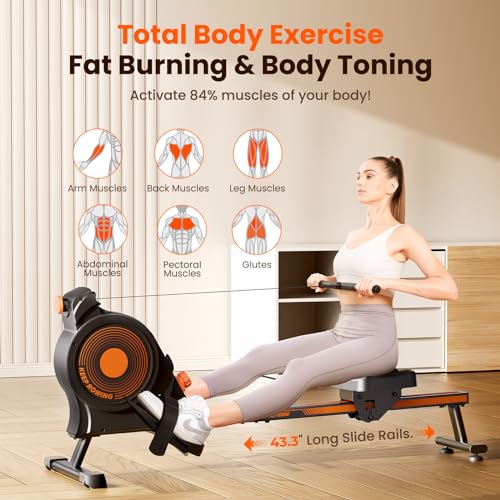 Magnetic/Water Rowing Machine for Home with 16 Resistance Levels X784661