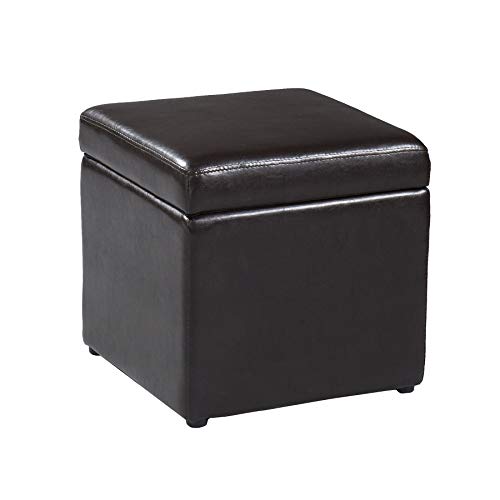 SEI Furniture Nylo Nesting Coffee Table and Storage Ottomans Set, Dark Chocolate M51093
