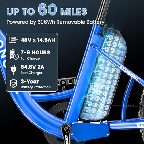 MOONCOOL Electric Tricycle for Adults, 500W Motor, 7-Speed, Removable Battery T91463