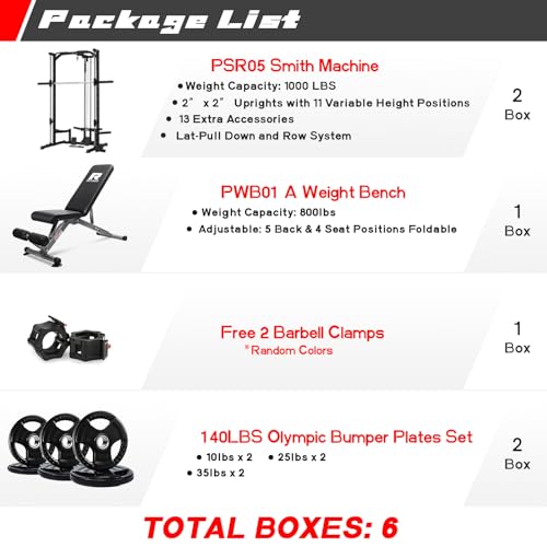 RitFit Smith Machine Power Rack with LAT-Pull Down System T1228