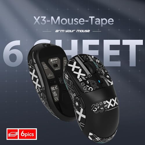 ATTACK SHARK X3 Wireless Gaming Mouse, 49g Ergonomic, PAW3395 26K DPI, White C238377
