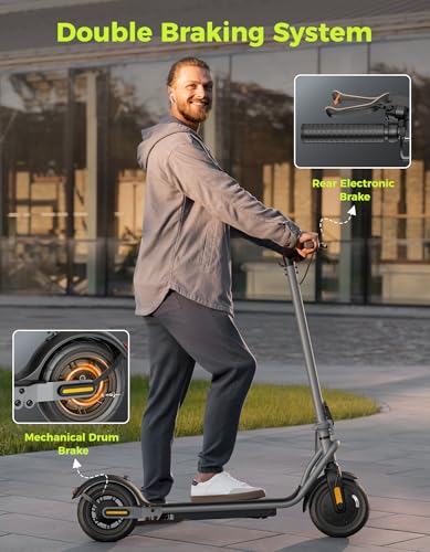 Jasion JS2/PRO Electric Scooter, 25 Miles Range, 22MPH Max Speed, 850W Peak Adult Escooter P831
