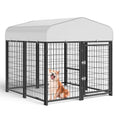 SINO LUBAN Outdoor Dog Kennel with Doggy Door, Heavy Duty Large Dog Pen E5768